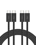Belkin USB C to USB C Cable 2-Pack, 6.6ft, 240W - Type C Charger, iPhone Charger Cord, Soft, Braided, Flexible for iPhone 17, Galaxy S25, Pixel 10, MacBook, Chromebook, iPad Pro, Switch – Black