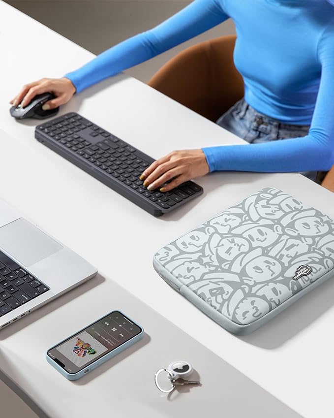 tomtoc 360 Protective Laptop Sleeve for 14-inch MacBook Pro M4/M3/M2/M1 Pro/Max A3112 A3401 A3185 A2992 A2918 A2779 2024-2021, Water-Resistant Case Bag with Accessory Pocket for 13.8 Surface Laptop 7