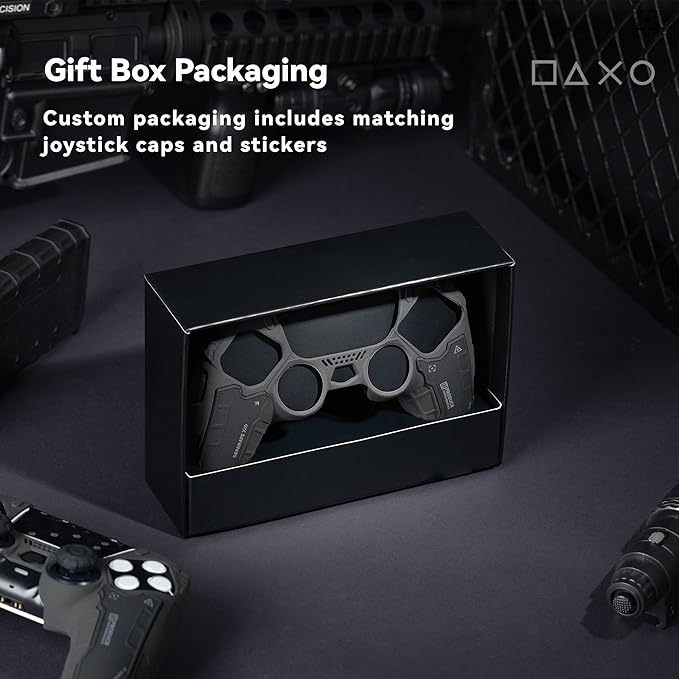 GeekShare G.S.TAC Tactical PS5 Controller Skin Set, Anti-Slip Silicone Protective Cover Skin Case for PS5 Wireless Controller with 2 Thumb Grip Caps and 2 Stickers - for Black Myth: Wukong