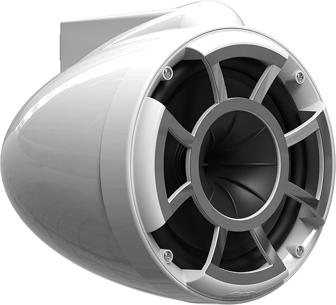 wet sounds Rev 8 White V2 Revolution Series 8" White Tower Speakers w/Swivel Clamp Base Mount