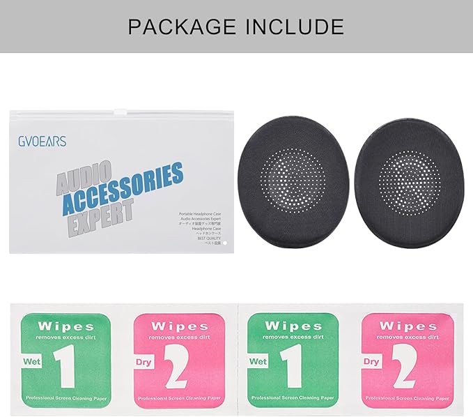Ear Pads Replacement for Jabra Elite 45h - Cooling Gel Cushions for Evolve2 65 40 MS UC USB Wireless On-Ear Headphones with Memory Foam (Black)