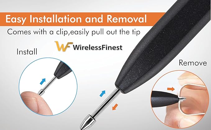 No Worn Out Titanium Alloy Metal Remarkable 2 Pen Tips Replacement Compatible Nibs for Remarkable 2 1 Marker Plus Pencil Kindle Scribe Basic & Premium Stylus Digital Pen Fine Tip, Smooth Ballpoint Nib