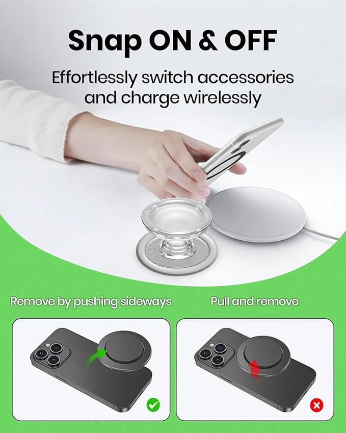 Magnetic Silicone Suction Cup Phone Mount with Hands-Free Stand - Perfect for Selfies, Videos, Durable, Secure Grip, One-Touch Holding, Lightweight, Sleek Design (Purple)