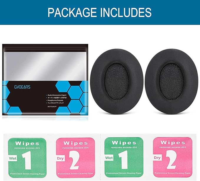 GVOEARS Cooling Gel Replacement Ear Pads for HyperX Cloud 1/2/3/Pro/Core/Alpha/Alpha S/Alpha Pro/Flight/Flight S/Stinger/Stinger S, CloudX Stinger Headset and More, Breathable Ice Silk Fabric - Black