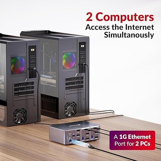 (Desktop only) AV Access Docking Station Triple Monitor 8K@60Hz, with 6 DP Cables, DisplayPort 2.0, 1G Ethernet, USB 3.0, KVM Switch 3 Monitors 2 Computers, 4K@165/144Hz, 2K@144Hz for Dell HP