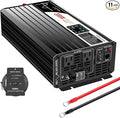 Xijia 2000w(Peak Power 4000W) dc 48v to ac 120v Inverter Pure sine Wave 60HZ Converter with Bluetooth Remote Control LCD Screen 2 AC outlets for Camping, Boat,Outdoor (DC48V (Range 40V-60V) 2000W)