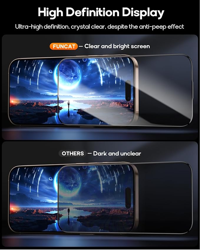 3 Pack for iPhone 15 Tempered Glass Screen Protector, Dust Free CABIN, Auto Positioning, Bubble Free, High Definition, Easy Installation,9H+ Hardness