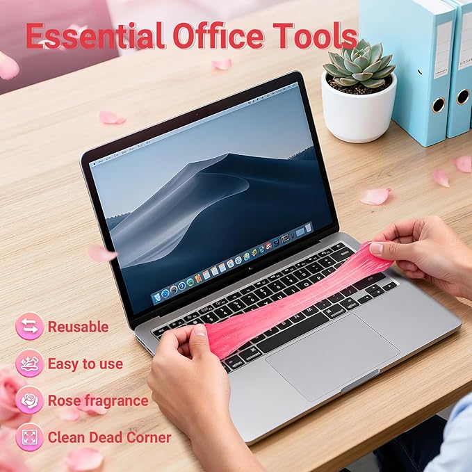 COLORCORAL Universal Cleaning Gel Dust Cleaner for PC Keyboard Car Detailing Office Electronics Laptop Dusting Kit Computer Dust Remover, Computer Gaming Car Accessories,Christmas Stocking Stuffers