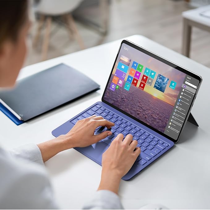 Magnetic Bluetooth Keyboard Cover for Surface Pro 12" 1st 12 inch Laptop Released in 2025 with Backlit (Black)