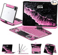 Transparent Case with Keyboard for 2024 iPad Pro 13 inch (M4), iPad Pro 13,7-Color Backlit,Magic Wireless Keyboard, 360°Rotating,Multi-Touch trackpad,Pencil Holder,with Shortcuts,Pink