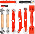 Screen Repair Tool,Window Roller,Spline Installer,9 in 1 Window Installation Tool,Screen Mouse Spline Roller for Installing & Replacing Window Patio Sliding Door (9 in 1)