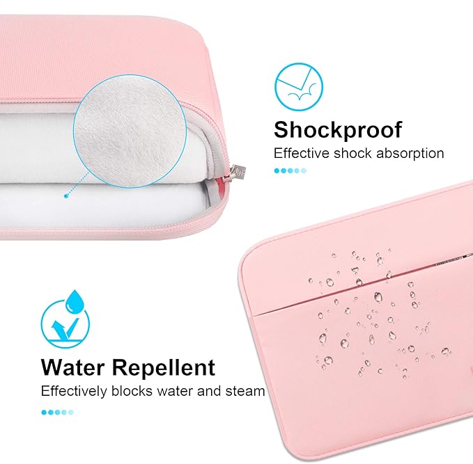 Lacdo Laptop Sleeve Case for 14 inch New MacBook Pro M4/M3/M2/M1 Chips Pro Max A3112 A3401 A3185 A2918 A2992 A2779 2024-2021, 13.8" 13.5" Microsoft Surface Laptop 7th 6 5 4 3 Computer Bag, Pink