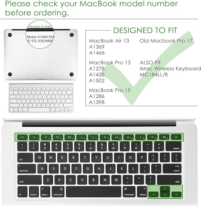 Allinside Pink Ombre Keyboard Cover Skin for MacBook Pro 13" 15" 17" (2015 or Older Version), MacBook Air 13" A1369/A1466, Older iMac Wireless Keyboard MC184LL/B