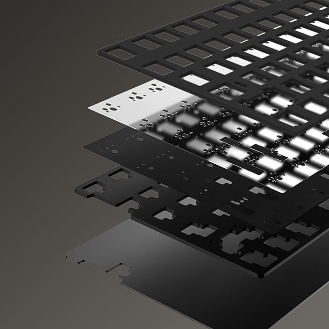 KEEBMONKEY WOBKEY Crush 80 Reboot CNC Aluminum 5-Second Quick-Release Triple-Mode Connectivity Mechanical Keyboard with Superior Acoustics (Pro Black)