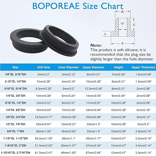 25 Pcs 3/8" Drill Hole, 1/4" ID Silicone Rubber Grommets for Wiring, Top Hat Grommets for Tubes Cables, Waterproof L-Shape O-Ring Seal Hose Gasket in Hydroponic Irrigation Systems