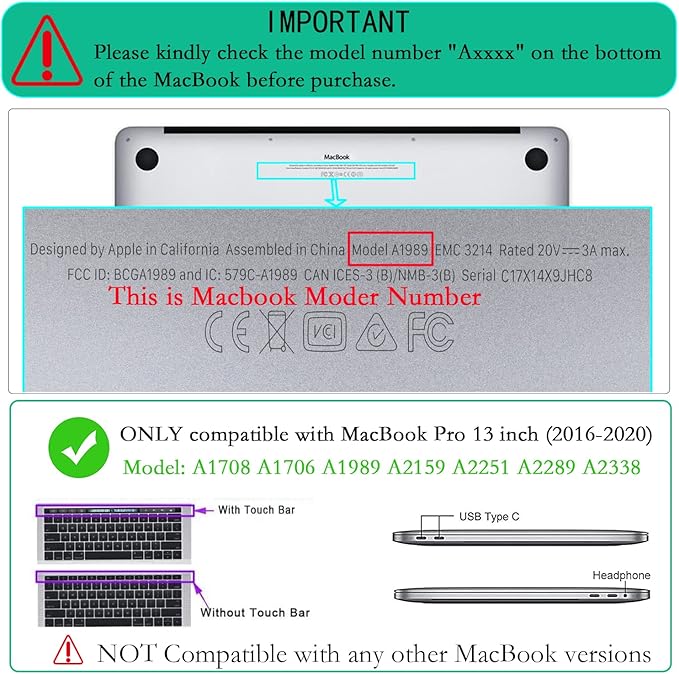 LanBaiLan Compatible for MacBook Pro 13 inch with Touch Bar 2016-2022 Release M1 M2 A2338 A2289 A2251 A2159 A1989 A1706 A1708 Plastic Laptop Protective Case & Keyboard Cover, Matcha Green Marble
