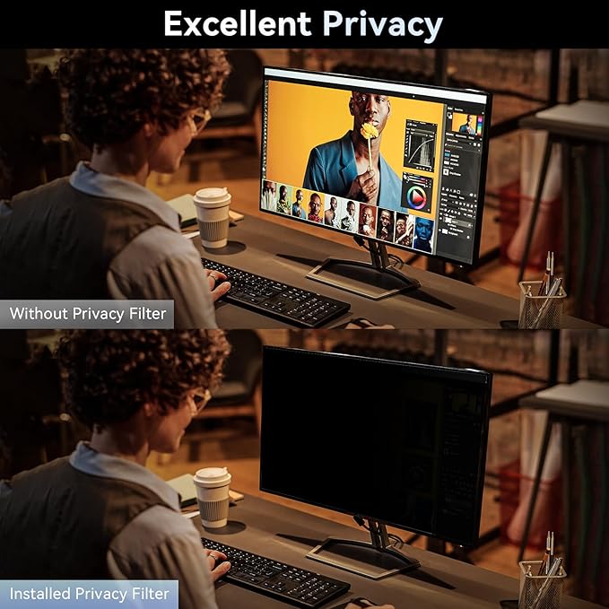 [2-Pack] 29 Inch Computer Privacy Screen Filter for 21:9 Widescreen Monitor, Removable Eye Protection Anti Glare Blue Light Filter Privacy Shield, Anti Spy Screen Protector Film 29 In