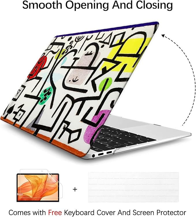 Compatible with MacBook Pro 13 inch Art Case Skin, 2022, 2021, 2020-2016 Release A2289/A2251/A2338 M1 Abstract Hard Shell with Keyboard Cover & Screen Protector (Picture of A Journey by Paul Klee)