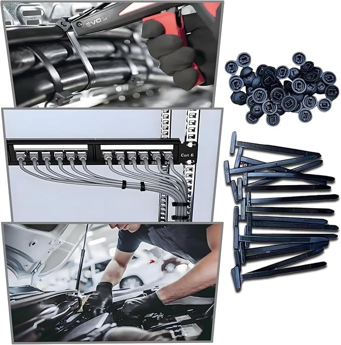 2026 upgraded heavy-duty self-locking nylon cable ties with uv protection for car repair, home, and cable management (50)