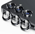 Korecase for Galaxy S25 Ultra Camera Lens Protector,9H Tempered Metal Glass Anti Scrach Rear Camera Screen Protector, Shockproof Metal Ring Lens Protection for Samsung Galaxy S25 Ultra，Black