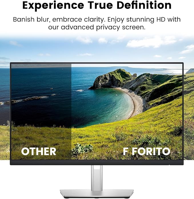 F FORITO 23.6 Inch 16:9 360°Privacy Screen Protector for Computer Monitor, Removable Eye Protection Anti Blue Light Anti Glare Computer Screen Privacy Shield for 23.6" Widescreen Monitors