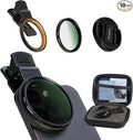 52MM Circular Polarizer Filter, Ultra Slim Multi-Coated CPL Lens Filter, Clip-on Phone Camera Filter Kit, Compatible for iPhone 15 14 13 12 11,Motorola, Google Pixel and Other Smart Phones