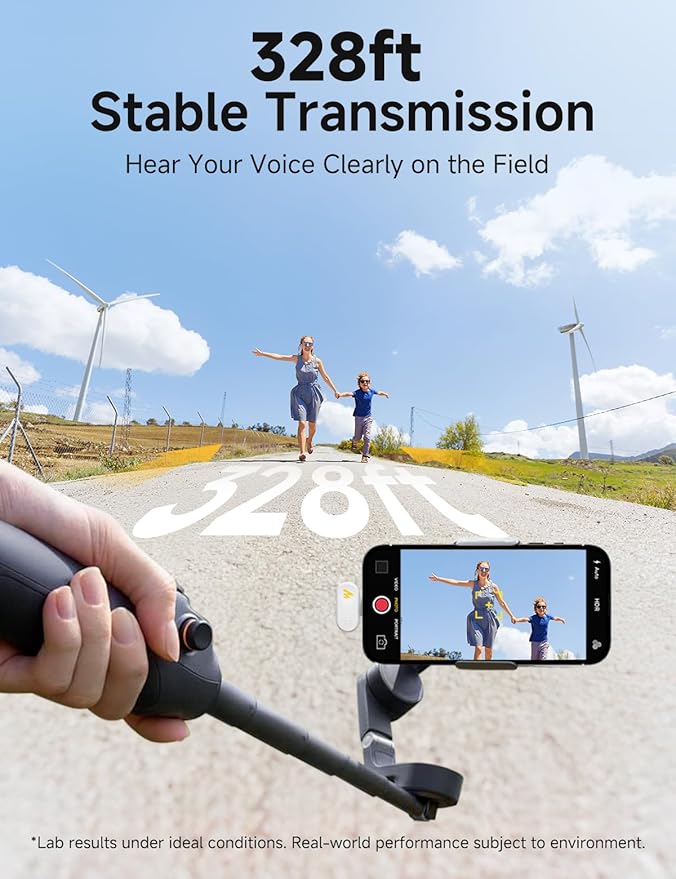 MAONO Wave T1 Mini Wireless Lavalier Microphone for iPhone 16 15 Android Tablet with USB-C Plug, Noise Cancellation, AI Voice Filter, 30H Used with Charging Case for Video Recording TikTok-White
