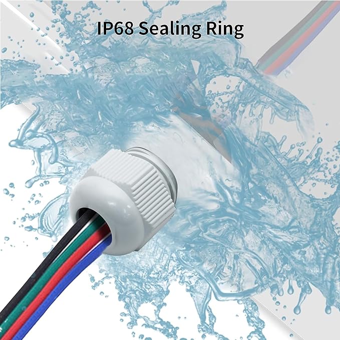 20 Pcs 1/2" NPT Nylon Cable Glands, IP68 Waterproof Adjustable Cord Grip Cable Connector Strain Relief Wire Protectors for 6-12mm Cable Diameter, Grey