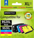 Upgraded 952xl Ink Cartridges Combo Pack Replacement for HP 952 XL High Yield Compatible with OfficeJet Pro 8710 8720 8740 7740 8210 Printer (1 Black 1 Cyan 1 Magenta 1 Yellow)