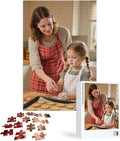 Custom Puzzles from Photos, Personalized Natural Wood Puzzle with 120/200/300/500/1000 Pieces, Customized Jigsaw Create Timeless Memories for Adults, Family, Father's Day, Lover, Pet