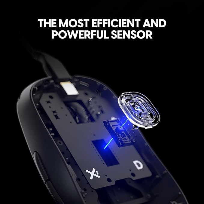 Pulsar Gaming Gears X2 Wired Gaming Mouse, Ultra Lightweight, Optical Switch, 26000 DPI, Motion Sync, PAW3395 Sensor (Medium, Wired, Black)