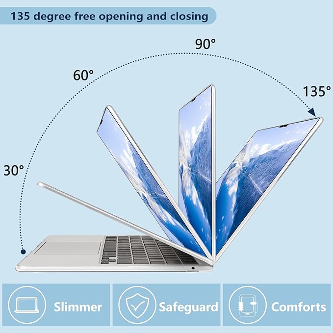 Compatible with MacBook Air 15 inch Case, M4 A3241/M3 A3114/M2 A2941 (Released 2025 to 2023), Hard Shell, Keyboard Cover, Screen Protector, Webcam Cover & Type-C Adapter, Abstract Flower