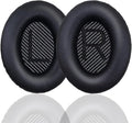 Ear Pads for Bose Quiet Comfort 35 Soft Protein Leather Replacement Earpads Ear Cushions Ear Pad for Bose QC 45/35 / 25/15 QC2 / Ae2 / Ae2i / Ae2W / Sound Link/Sound True (QC35-Black&Black)