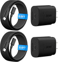 30W USB C i Phone 16 15 Charger Fast Charging, 2PACK Wall Charger for iPhone 16 15 Pro Max Charger Cord 6.6FT Fast Type C Charger Block for iPhone 16/16 Pro/15 Plus/15 Pro/15 Pro Max, iPad Pro, Black