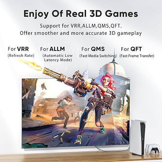 ARISKEEN 8K HDMI Cable 6 FT, 48Gbps High Speed HDMI 2.1 Cable, 8K 60Hz, 4K 120Hz 144Hz Braided HDMI Cord - 6 Feet