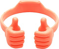 Honsky Thumbs-up Cell Phone Stand Holder, Tablet Stand Cradle for Desk Desktop Smartphone Cellphone Mobile Phone Tablets - Universal Adjustable Flexible, Light Red