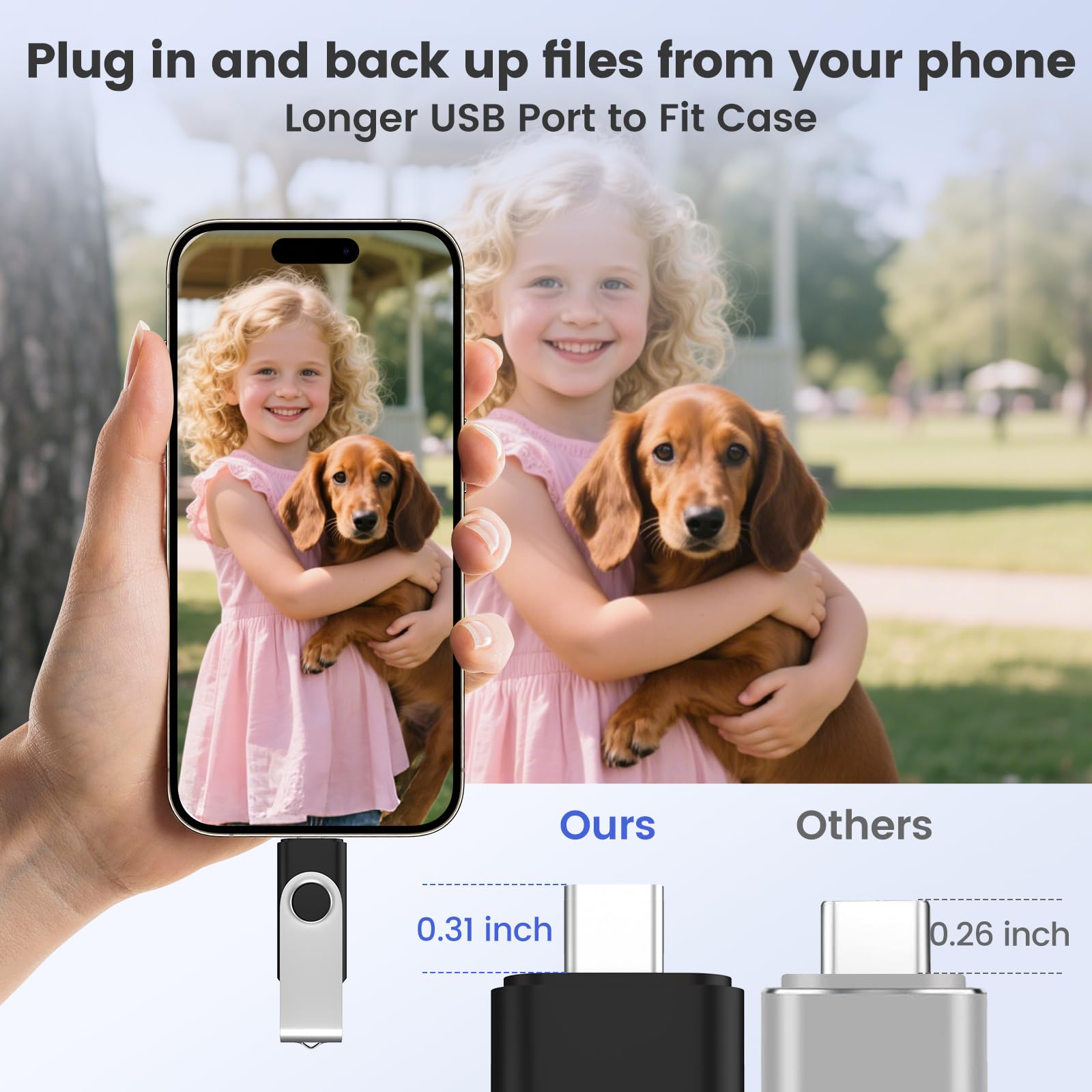 ABLAZE 8GB USB C Flash Drive 10 Pack, OTG USB 2.0 + Type C Memory Stick Dual Type C Thumb Drive Compatible with iPhone 17/16/15, Android Smartphone, Computers