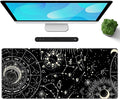 Galdas Gaming Mouse Pad XXL XL Large Long Extended Big Mousepad Non-Slip Rubber Keyboard Desk Pad with Stitched Edges for Laptop Home Office (31.5x11.8x0.08 Inch) … (Black Moon)