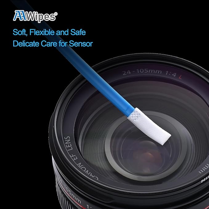 AAWipes Camera Sensor Cleaning Kit Sensor Lens Cleaner for Full Frame of DDR6 DSLR or SLR (6mm Sensor Cleaning Swabs) (HCS-6) (20)