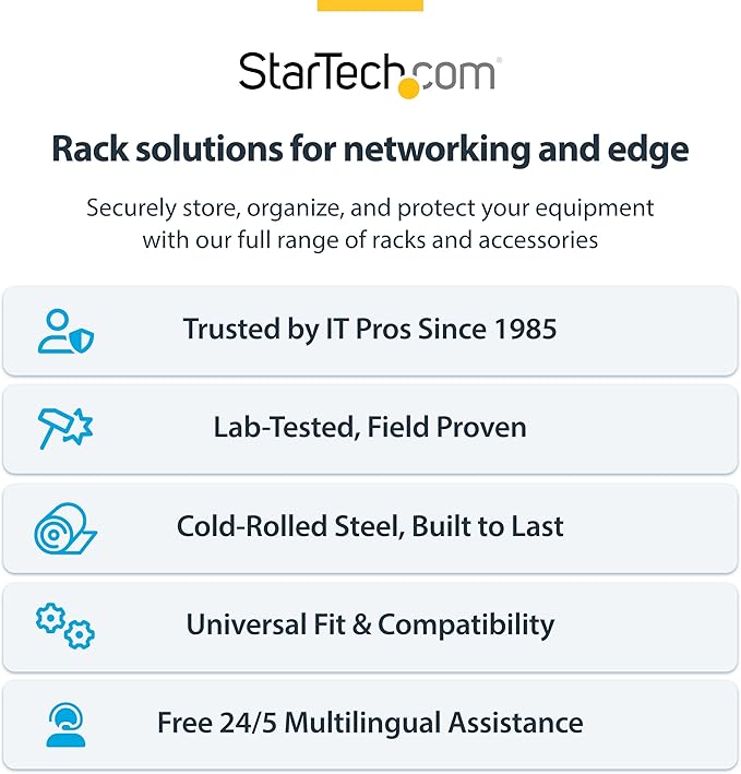 StarTech.com 4U Wall Mount Network Rack - 14 Inch Deep (Low Profile) - 19" Patch Panel Bracket for Shallow Server and IT Equipment, Network Switches - 44lbs/20kg Weight Capacity, Black (WALLMOUNT4)