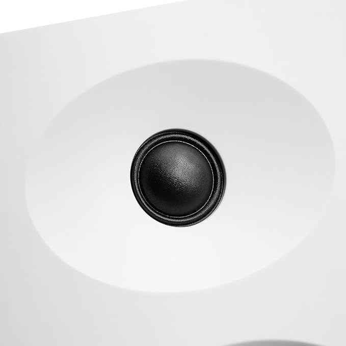 Bookshelf Speakers with Deep Bass, 80W Peak Output Small HiFi Gaming Computer Speakers, 4" Desktop Audio System for Small Home Office Desktop PC, Pair, White
