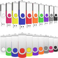 ABLAZE 16GB Flash Drives 500 Pack, USB 2.0 Thumb Drives Bulk Swivel Memory Stick Bulk USB 500 Pack Pendrives 16GB (Mixcolors)