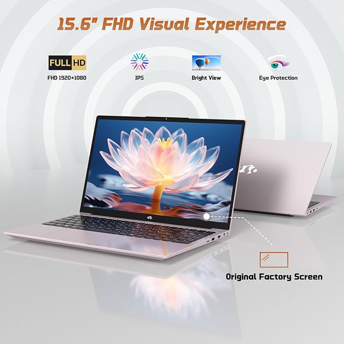 NIMO 15.6" FHD IPS Laptop, Intel N150 (Up to 3.6GHz, Beat i3-10110U), 16GB RAM 1TB SSD, Backlit Keyboard Fingerprint, Wi-Fi 6 BT5.2 Type-C 65W Computer for Students and Home Office