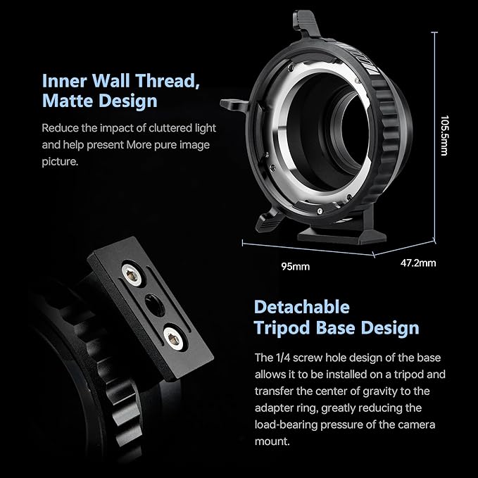 VILTROX PL-M43 Lens Adapter, Lens Converter Ring Camera Lens Mount Adapter Ring Compatible with PL Lens to M43 Series Mount Cameras Panasonic GH5,G1,GH1,GH4/Olympus EP1,EP2,EM1,EM