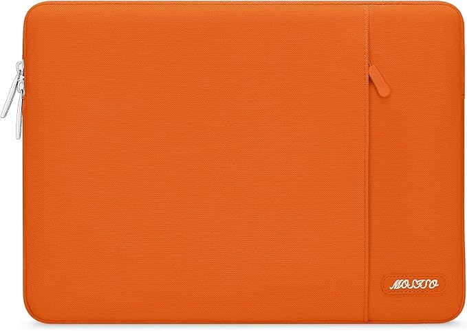 MOSISO Laptop Case 13 inch, 13 inch Laptop Sleeve Compatible with MacBook Air M4 M3 M2 M1 2025-2018 / Pro M2 M1 2025-2016, Polyester Vertical Computer Sleeve Bag with Pocket, Orange