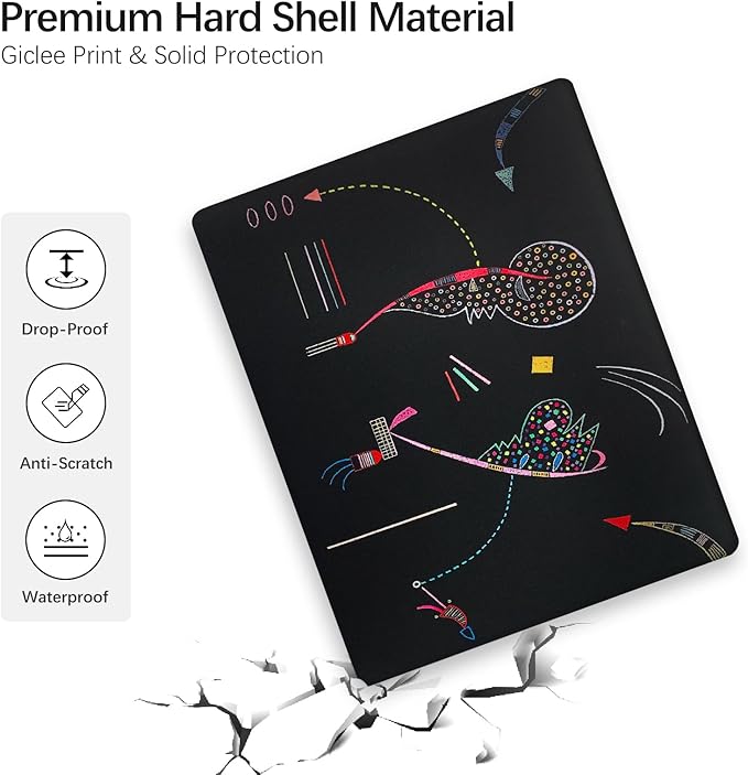 Compatible with MacBook Pro 13 inch Art Case Skin, 2022, 2021, 2020-2016 Release A2289/A2251/A2338 M1 Slim Frosted Hard Shell with Keyboard Cover & Screen Protector (Two Sides by Wassily Kandinsky)