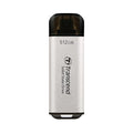 Transcend 512GB External SSD, USB 3.2 Gen2, Up to 1,050MB/s, Portable SSD with Type C, for Steam Deck, ROG Ally, MSI Claw, Windows & Mac, iPhone, iPad, Android, PS5, Xbox, Smart TV, Silver