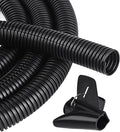 CrocSee 25ft - 1 inch Flame Retardant Split Wire Loom Tubing with Installation Tool - High Temp Flexible Wire Covers Cord Protectors - Black