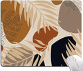 Mouse Pad, Brown Abstract Leaves Mouse Pad, Premium-Textured Mouse Mat Square Waterproof Non-Slip Rubber Base Computer Mousepad
