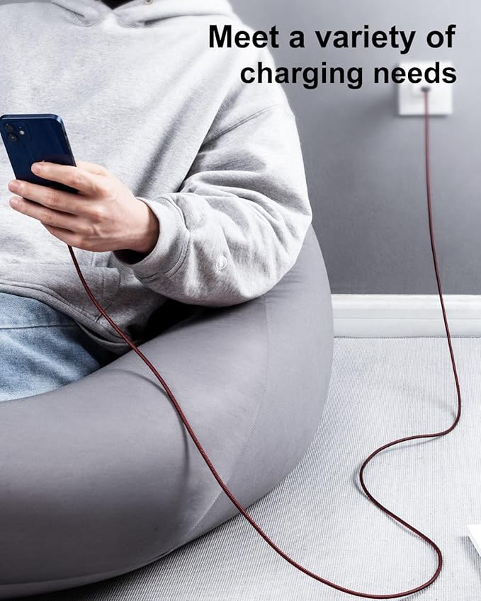 10 FT iPhone Charger [Apple MFi Certified] 3 Pack 10 Foot USB Fast Lightning Cable Long Nylon Braided Charger Cord Compatible with iPhone 14/13/ 12/11/X/XS/XR/XS Max/8/7/6/5S/SE/iPad Pro/Mini/Air